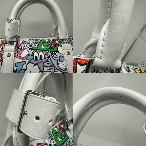 LOUIS VUITTON 2023 Comics White & Multi-Color Monogram Keepall Bandouliere 50 - Picture 10 of 12